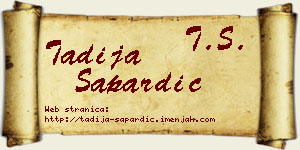 Tadija Sapardić vizit kartica